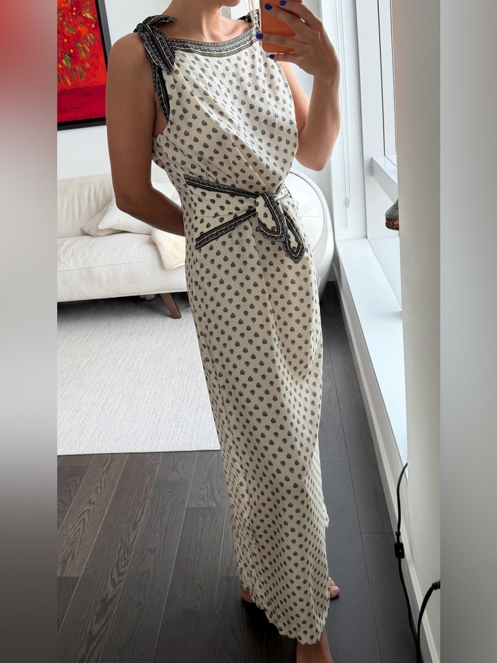 DÔEN Amorette Silk Blend Maxi Dress Riviera Foulard Paisley | Sold Out - Size S